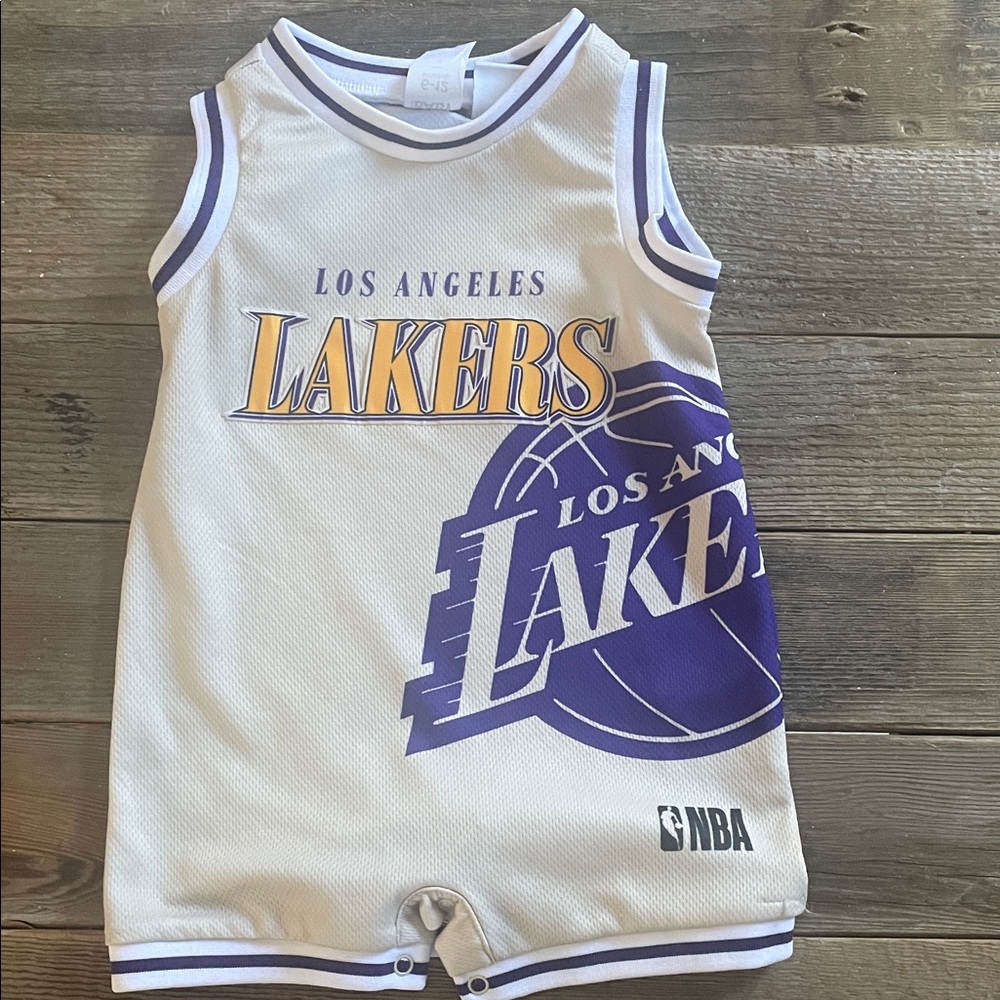 NBA Los Angeles Lakers Infant Romper - Cream and Purple